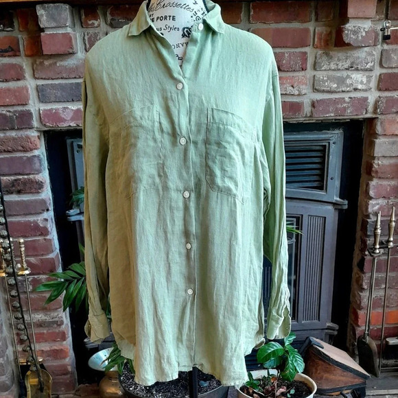 Vintage Linen Banana Republic Top - Picture 1 of 3